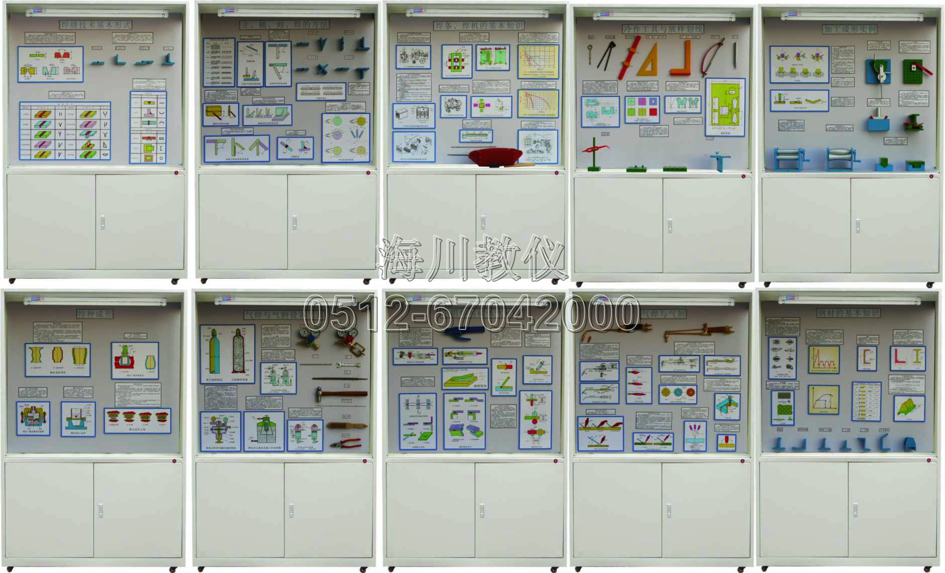 焊、鉚工工藝學(xué)示教陳列柜